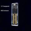 Transparent USB 3.1 M.2 NGFF SSD Enclosure