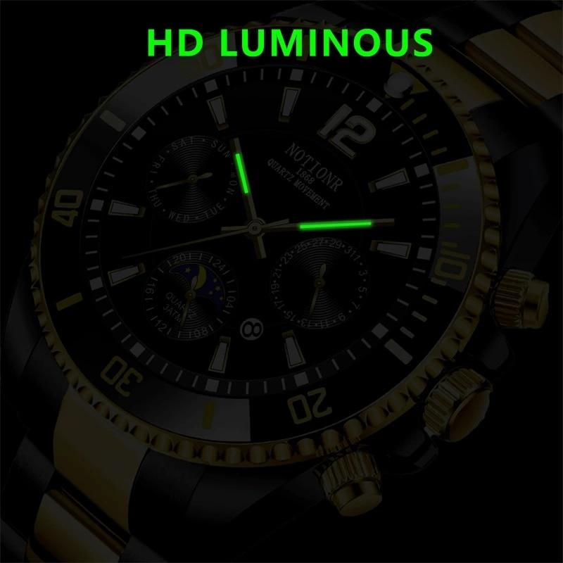 Mens Watches for Men Sport Waterproof Stainless Steel Quartz Watch Man Business Luminous Clock Relogio Masculino