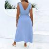 2026 New Summer Sexy Waist V-neck Bow Shoulder Strap Temperament Loose Dress