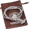 Norse Viking Raven Pendant Cord Odin's Ravens Of Thor's Hammer Amulet Axe Crow Chain Necklaces Men Ethnic Jewelry Drop Shipping