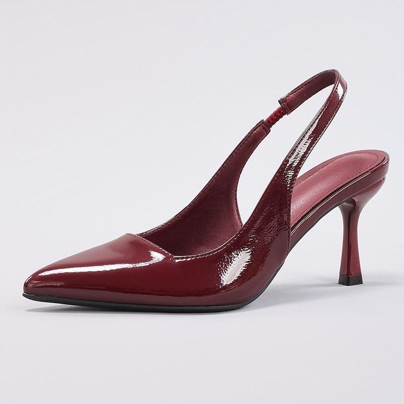 Fashion Patent Leather Elegant Party Dance High Heels Women Shoes New Designer Pointed Toe Luxury Stiletto Brand Ladies Dress Pumps