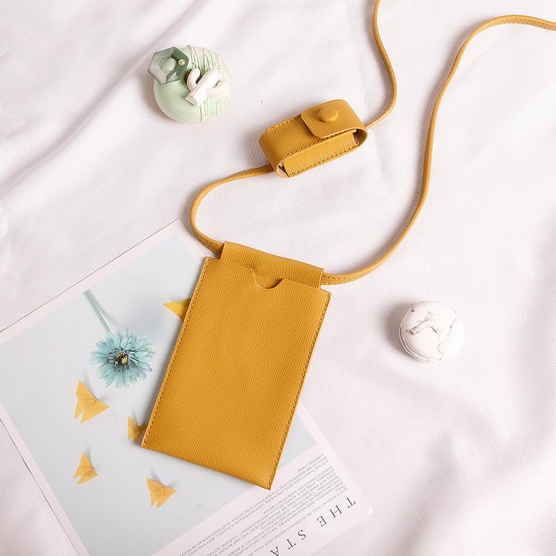 Ielgy Korean Version Vertical Mobile Phone Bag Fashion Simple Small Fresh Mini Diagonal Bag