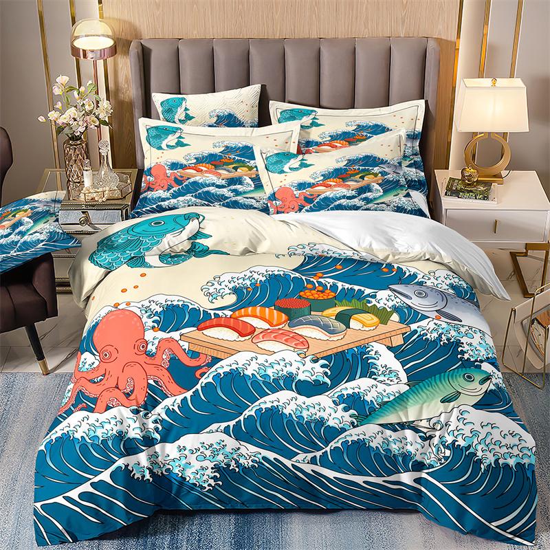 

Flame And Fish Bedding Sets For King Size Bed,Quilt Cove With pillowcas,Bed Linens Set, Pink Flower, Winter Comforter, 200x200 EU single(135x200cm)
