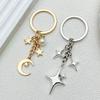Trendy Four-Point Star & Moon Keychain Pendant: Simple Bag Decoration