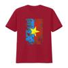 Vietnam Flag Inspired T Shirt with Distressed Star Design Perfect for Patriotic Fashion Statements vintage Washed Unisex