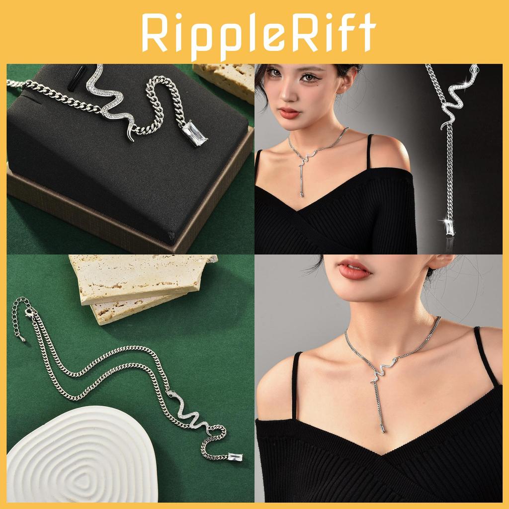 Snake Chic Bone Necklace For Women Modern Design With Mixed Gemstone Accents