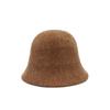 Chenille Women Panama Cap Solid Color Bucket Hat Elegant Knitted Fisherman Hat  Streetwear