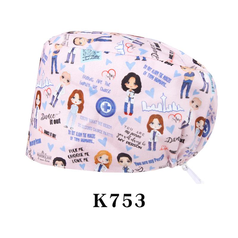 Fashionable Digital Printed Medical Hats for Women Men Breathable Soft Nursing Caps TOOTH Pet Clinic Surgical Scrubs Hat