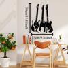 Handmade Metal Guitar Wall Art, 3D Line Art Decor, Music Instrument Sculpture for Home, Unique Gift for Musician