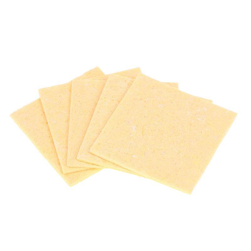 5Pcs 6*6Cm Soldering Yellow Clean Sponge Solder Tip Cleaning Sponges Cleaner Pads Desoldering Soldering Iron Accessories