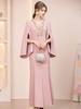 Zhi Li Pink Aura Rhinestone Embellished Slit Evening Gown - Spring 2026 Arrival