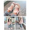 Kids Girls Winter Thickened Fleece Warm Velcro Sports Sneakers