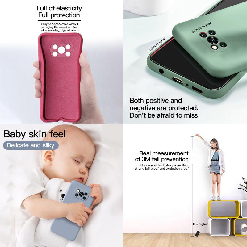 Poco X3 Pro X 3 NFC Case New Full Cover Liquid Silicone Soft Protective Back Covers Cases For Xiaomi Poco X3 Pro Pocox3 X 3 NFC
