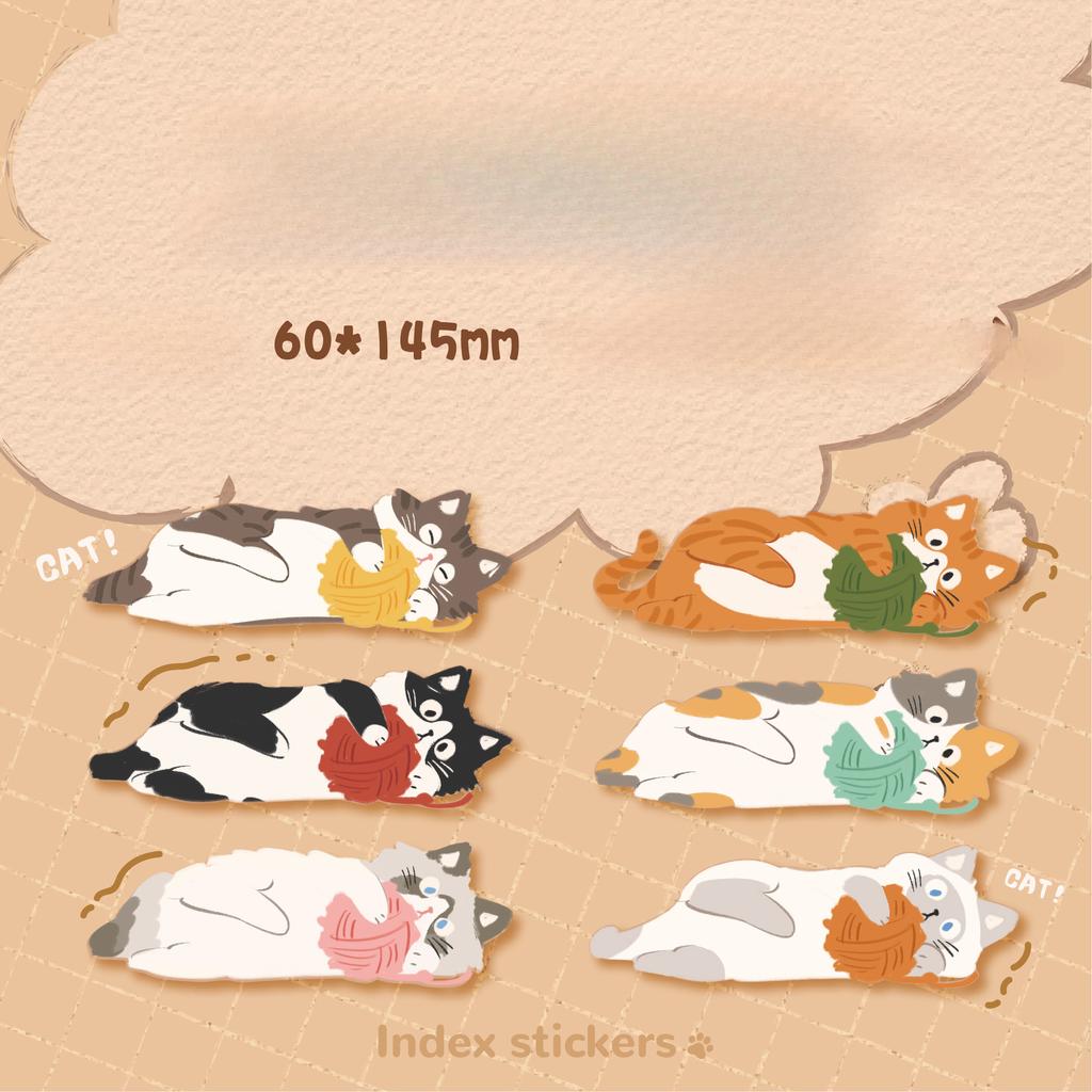 180Pcs/set Sweet Cartoon Sticky Note for Student Kawaii Kitten Scrapbooking Memo Pad Cute Student Index Label Sticky Note