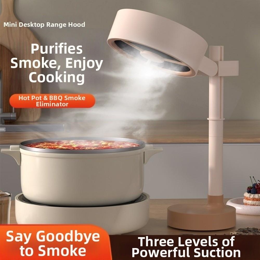 Adjustable Angles Desktop Range Hood Space-Saving Cooking Fume Extractor  Household Use