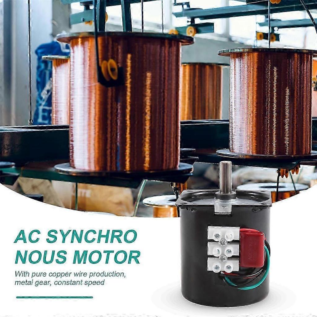1 buc Motor cu angrenaj cu magnet permanent AC 220V 28W 2.5R/Min Cuplu Mare