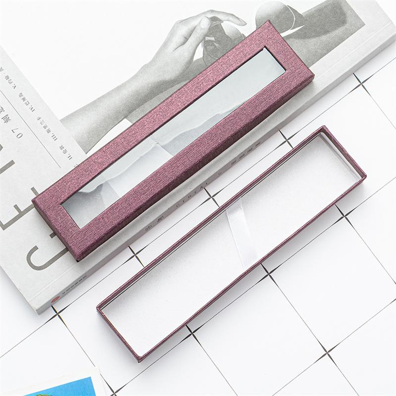 10pcs Pen Box Transparent Window Paper Packaging Gift Gel Pen Box Pencil Cases Pen Boxes Packaging Jewelry Gift Box Pencil Box