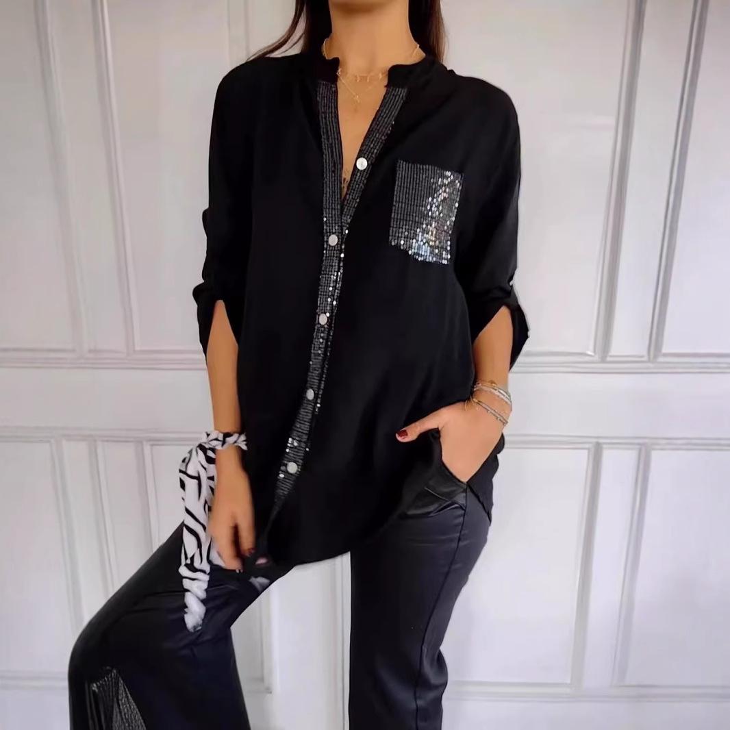 

European-American Commuter Style Shirt L темно-синий