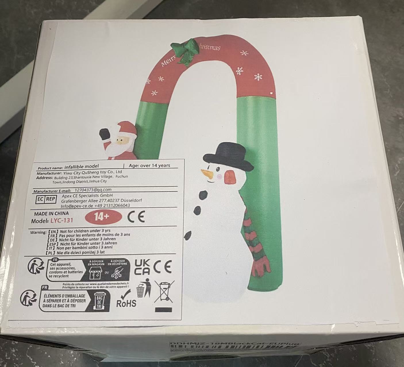 

7.87FT Inflatable Arch Santa Claus Snowma Toy Xmas Yard Lawn Party Decor With LED Lights Christmas Home Supplies Ornaments Gifts UK