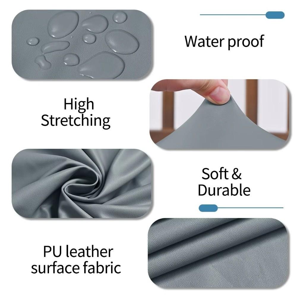 New PU Chair Cushion Cover Anti-slip Soft Dining Chair Cover Breathable Elastic Chair Slipcover For Office Home Seats