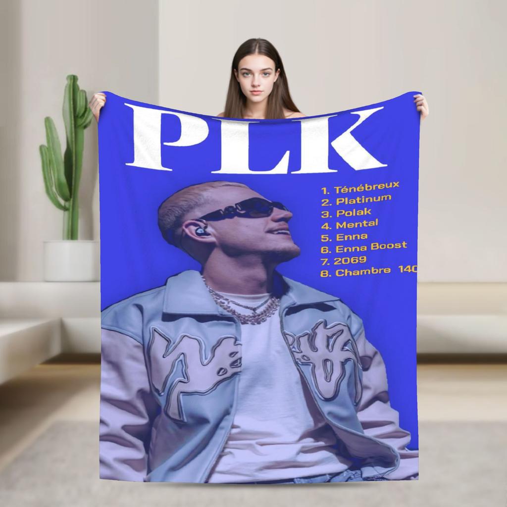 PLK French Rapper Photo Blankets Super Soft Funny Plush Throw Blanket For Home Decor Airplane Travel Flannel Bedspread Bed Cover