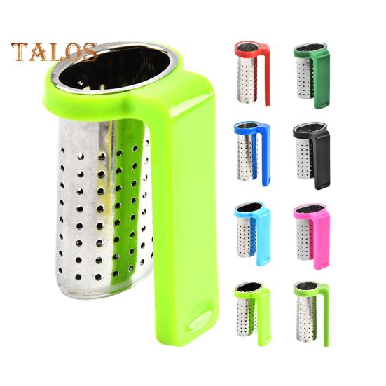 Tea Infuser Food Grade Heat Resistant 8 Colors Great Loose Tea Leaf Strainer with Insulated Handle for Office