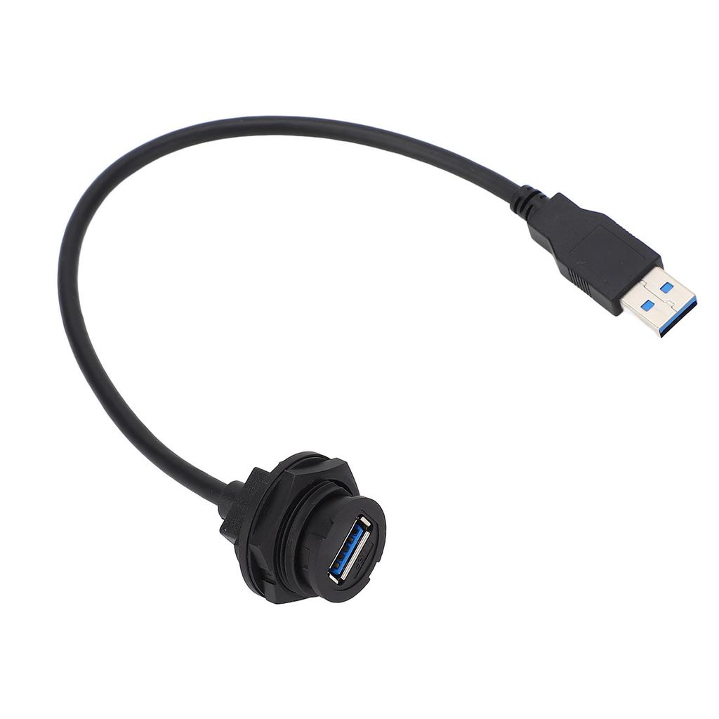 USB3.0 Panel Socket Waterproof Data Connector with Extension Cable Male Female Straight Head 0.3mete