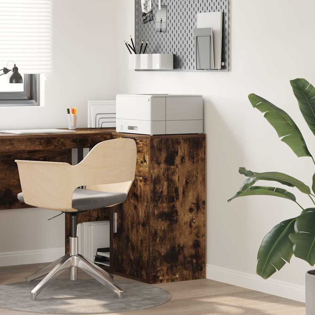 Sideboard with Drawers Smoked Oak 38 x 34 x 75 cm