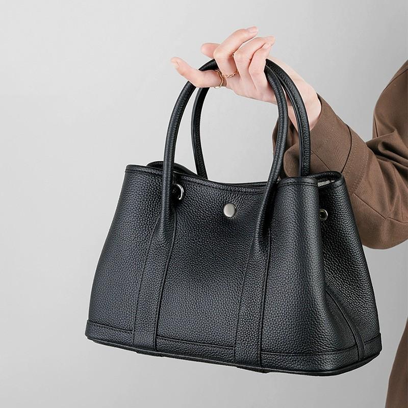Togo Top-layer Cross-slung Cowhide Garden Bag Women's All-matching Simple Bucket Commuting Leather Large Portable Shoulder