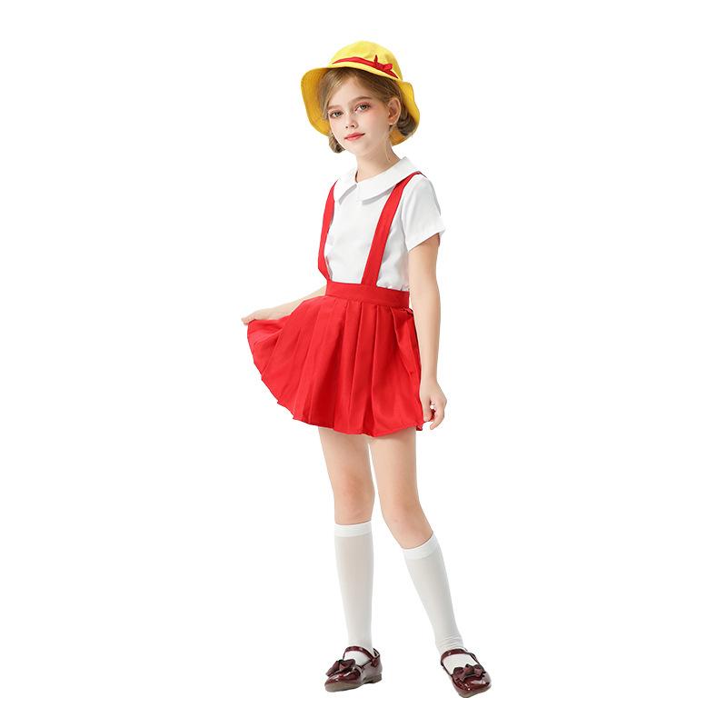 Short Sleeve Cherry Maruko Children's Clothing Cosplay Children's Clothing Anime cos Girls Performance Student Uniform School Uniform