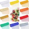 2 Pack Deco Mesh 10 Inch x 30 Feet Decor Mesh Ribbon with Metallic Foil Deco Mesh Wreath Supplies Ribbon Mesh Roll for Spring Wreaths, Craft, Party