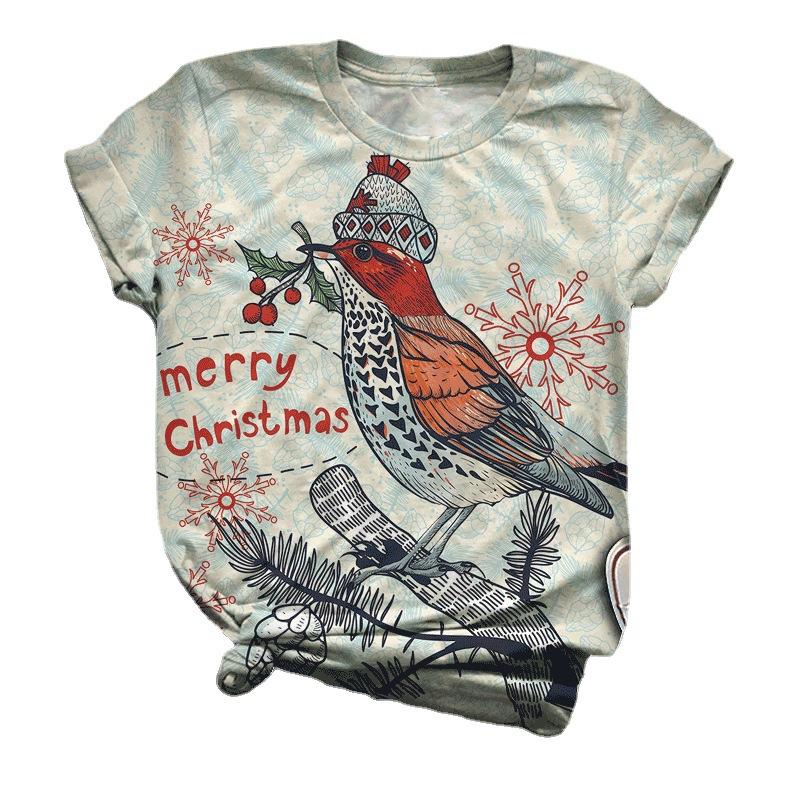 Casual Men's Personalized T-shirt Short Sleeved 3D Printed T-shirt Sunflower Round Neck T-shirt