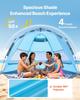 Beach Tent Sun Shelter for 4 Person, Pop Up Beach Tent UPF 50+ Protection, Portable Sun Shade Canopy with Carrying Bag and Sand Pockets, Easy Setup