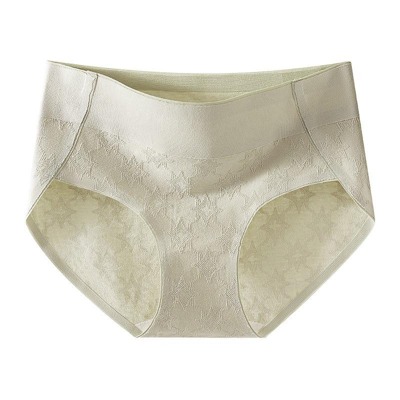 Women Seamless Mid Waist Pure Cotton Antibacterial Plus Size Daily Underwear Panties