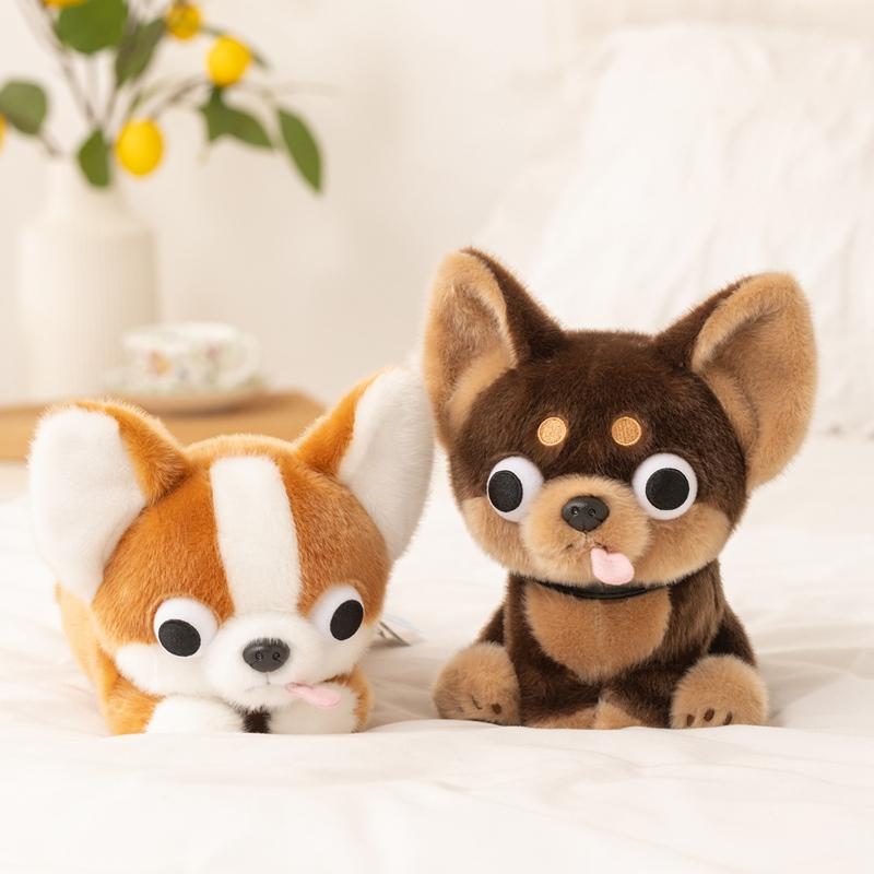 Große Augen Chihuahua Plüschtiere Zimmerdeko Kuscheltiere Welpen Plüsch Lustige Cartoon Kuscheltier Hundepuppe Kinder Weihnachten Geburtstagsgeschenke