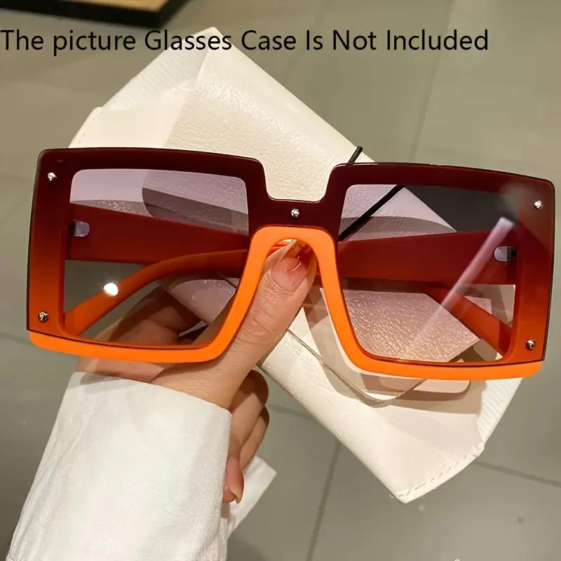 Överdimensionerade Fyrkantiga Trendiga Glasögon för Herrar och Damer Mode Lyxigt Märkesdesign Casual Mode Solglasögon Lunettes De Soleil Homme