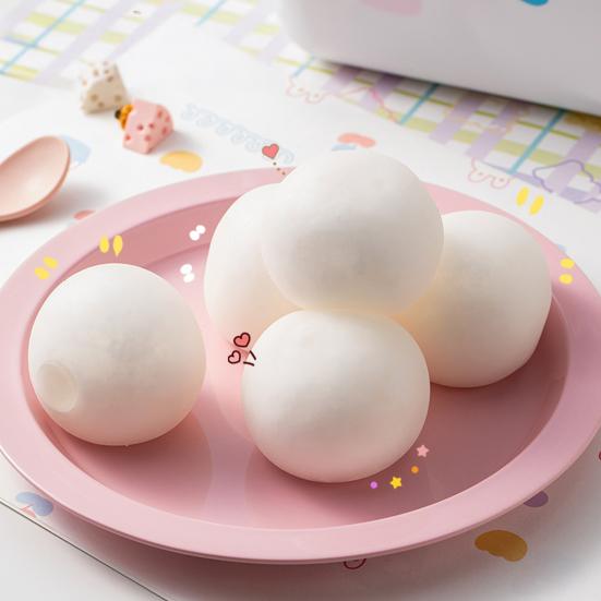 Snowball Stress Relief Toy Decompression White Ball Squeeze Toy Soft Stretchy Stress Ball Sensory Pinch Fidget Toy Party Favors