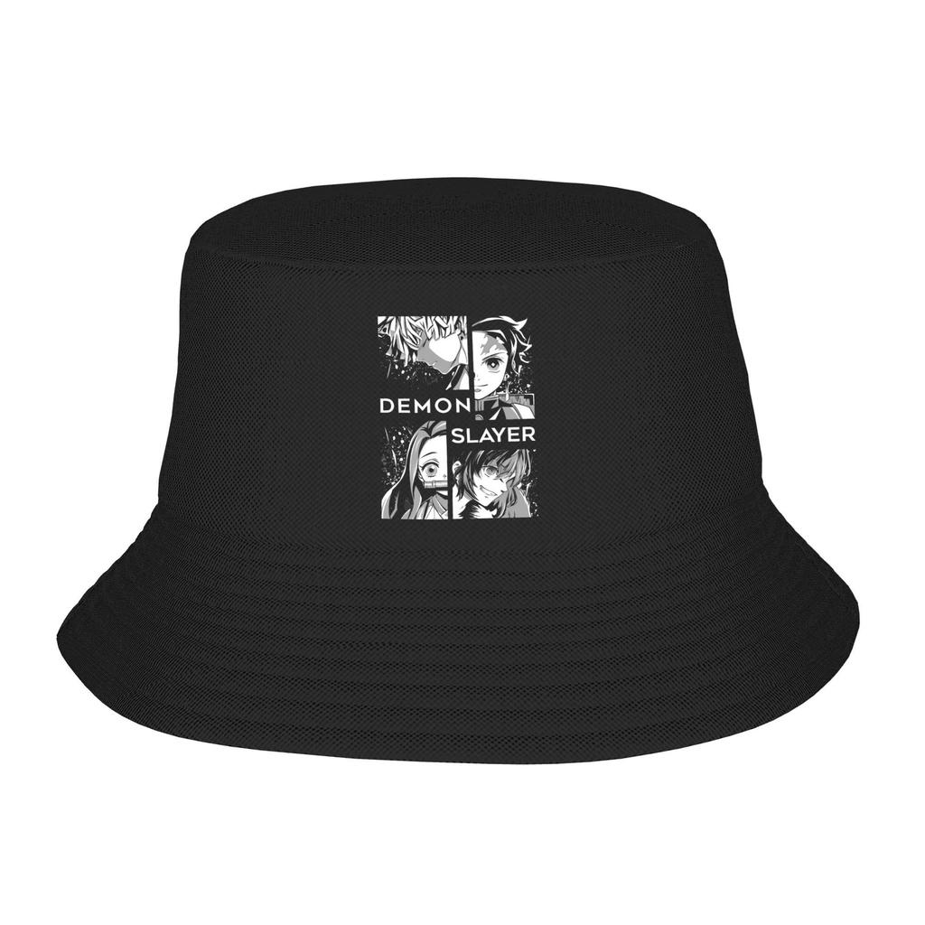 Unisex Bucket Hats Muichiro Tokito Summer Beach Vacation Getaway Headwear Hiking Fisherman Hats Anime Demon Slayer Panama Hat