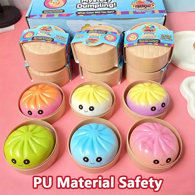 Premium Pu Squishies Dumpling Bun Toy