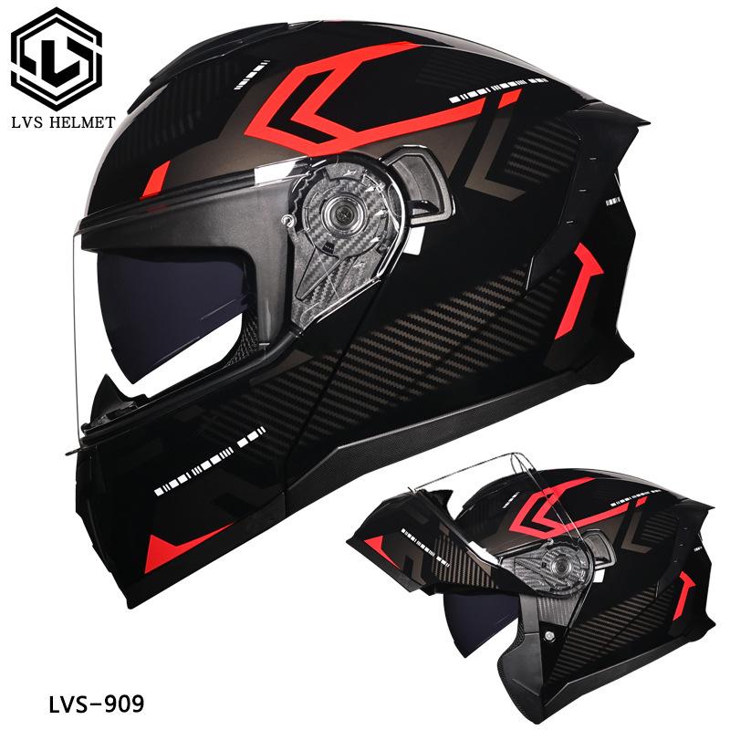 LVS3C certification national standard motorcycle helmet men's and women's face-off helmet summer locomotive full helmet four seasons universal safety