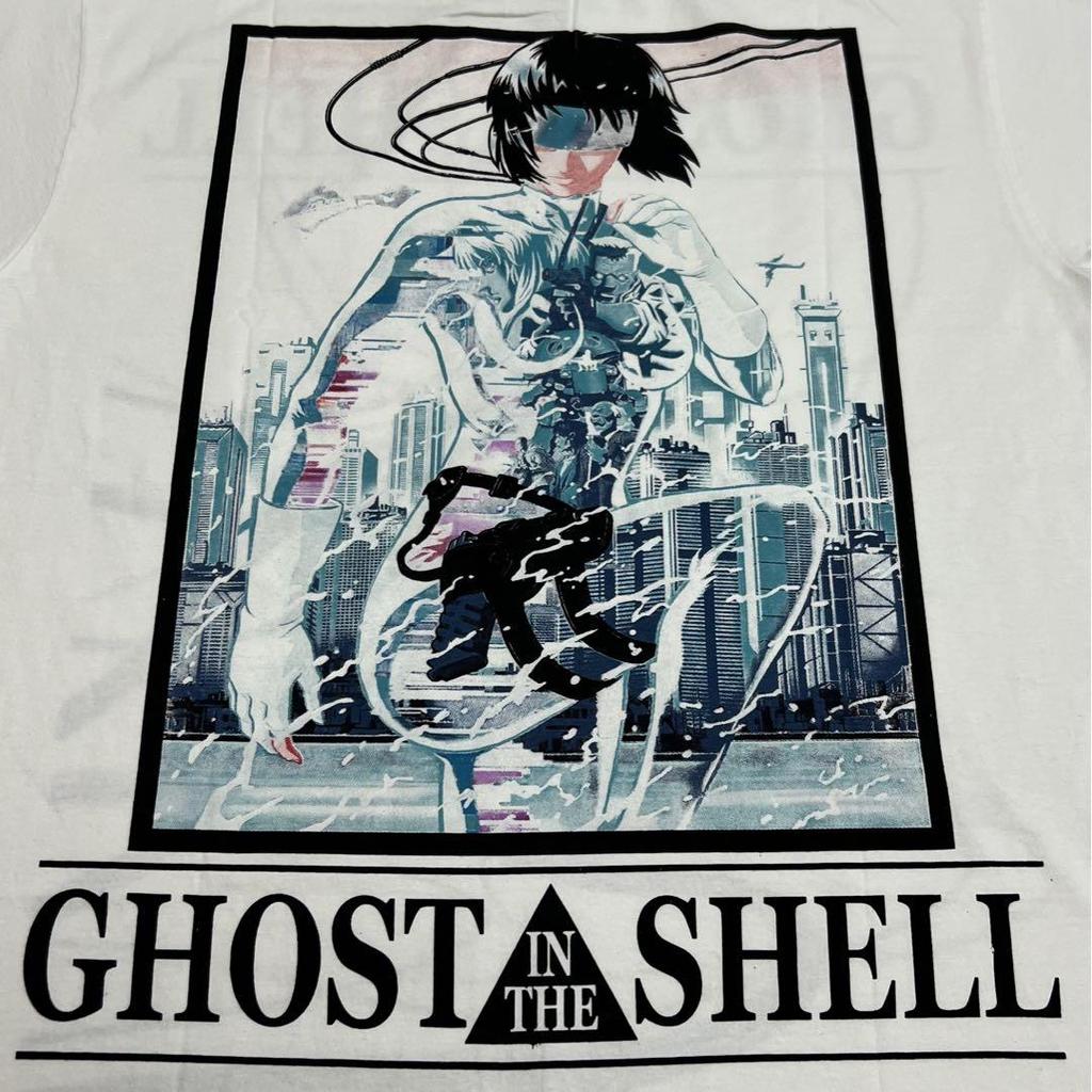 [USED] Ghost in the Shell Motoko Kusanagi Double-Sided Print Anime T-Shirt, Used, Size L, White