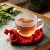 Funny Crochet Lizard Coaster, Handmade Knitted Animal Cup Mat, 3D Flip Design Drink Coaster for Desk, Cute Heat Resistant Table Protector