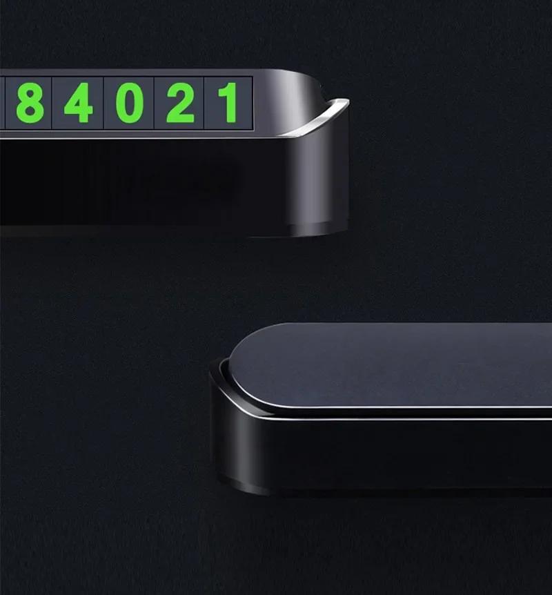 Luminous Car Temporary Parking Card Car Styling Phone Number Card Plate Telephone Number Park Stop Sticker Car Auto Accessories