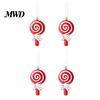 Christmas Tree Decorations 4 Pcs Gingerbread Ornaments, Candy Cane, Tree, Lollipop, Decorative Pendants for Garlands Man Xmas Hanging Decoration Home