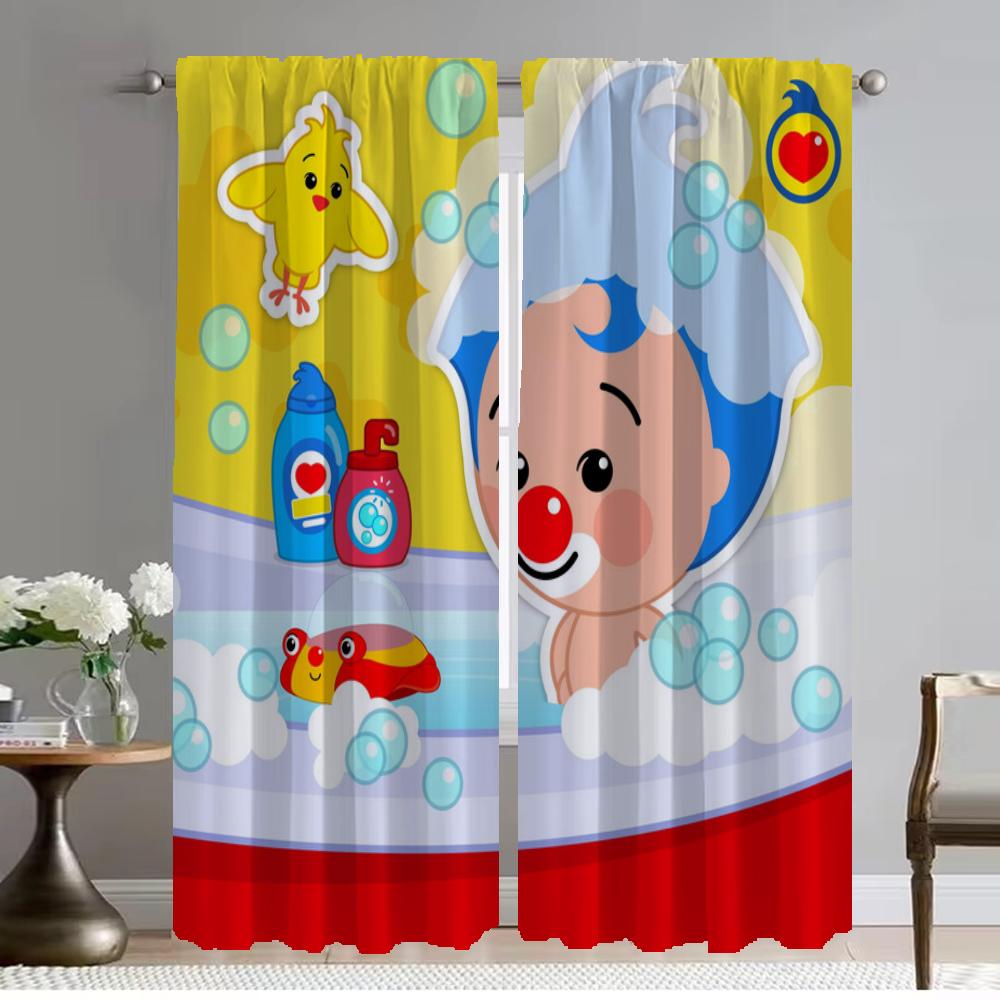 Window Curtain for Room 2 Panel Plims Modern Living Room Curtains 2 Pieces Tulle for Bedroom Shades Partition Kitchen Blackout