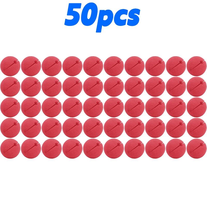 5-300pcs Red Clown Nose DIY Foam Sponge Balls Funny Circus Cosplay Costume Props Performance Party Halloween Holiday Decoration