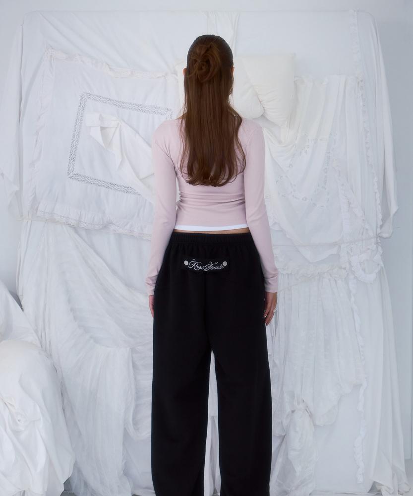 ROSEFRANTZ V-Neck Button Long Sleeve [Pink]