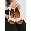 Black Open Front Women's Sandals Summer Shoes Ballerinas