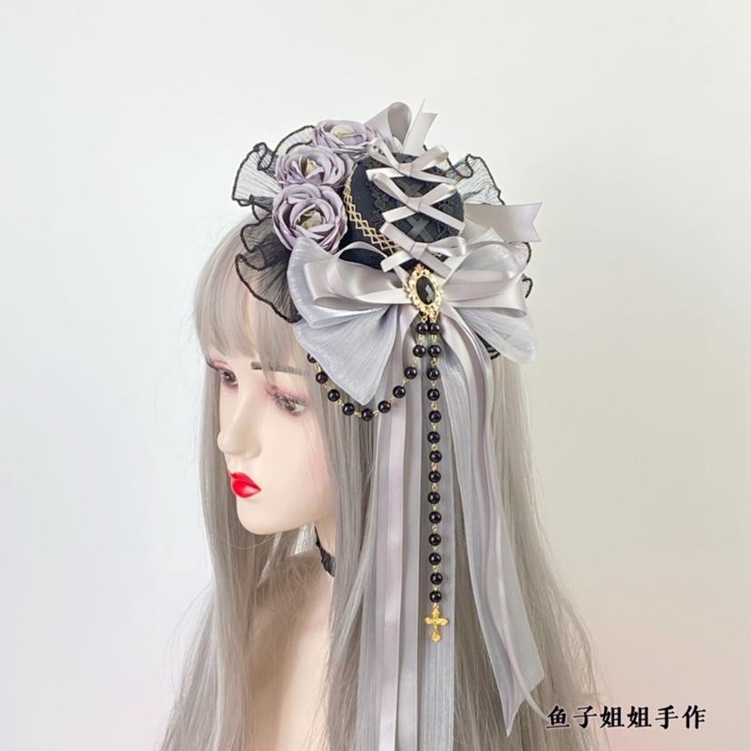Original Handmade Swan Dance Grey Feather Hair Accessories Small Angel Street Hair Clip Grey KC Headgear Fascinator Hats