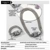 Europäischer und Amerikanischer Stil Vielseitige High Street Funktionale Doppellagige Kubanische Kette Titanstahl Kurze Vintage Halskette Armband Großhandel für